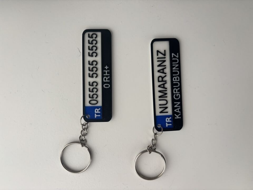 Kişiye Özgü Plaka Anahtarlık